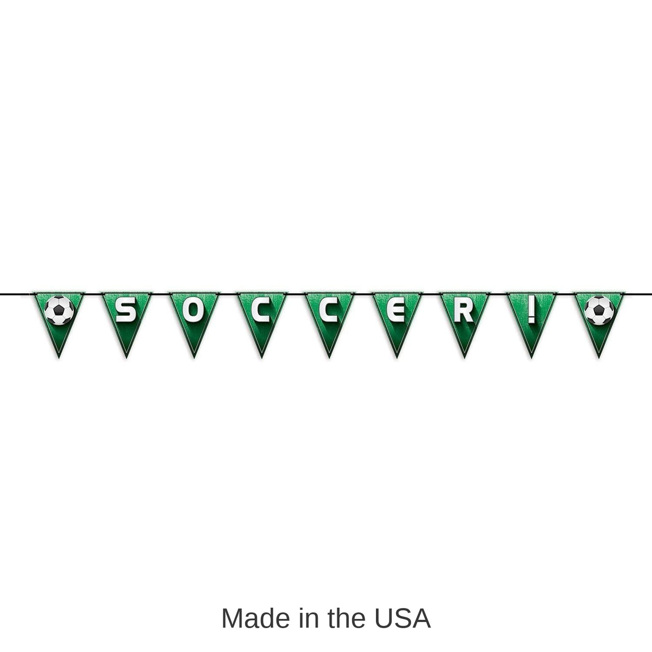 12 Pack Bulk Soccer!/Football Party Pennant Streamer