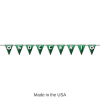 12 Pack Bulk Soccer!/Football Party Pennant Streamer