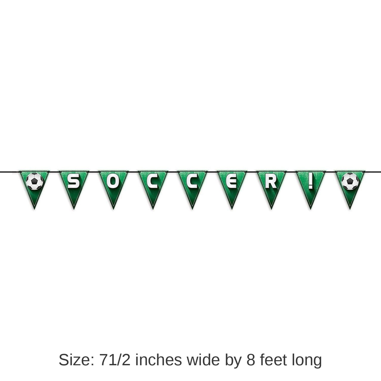 12 Pack Bulk Soccer!/Football Party Pennant Streamer