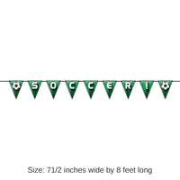 12 Pack Bulk Soccer!/Football Party Pennant Streamer