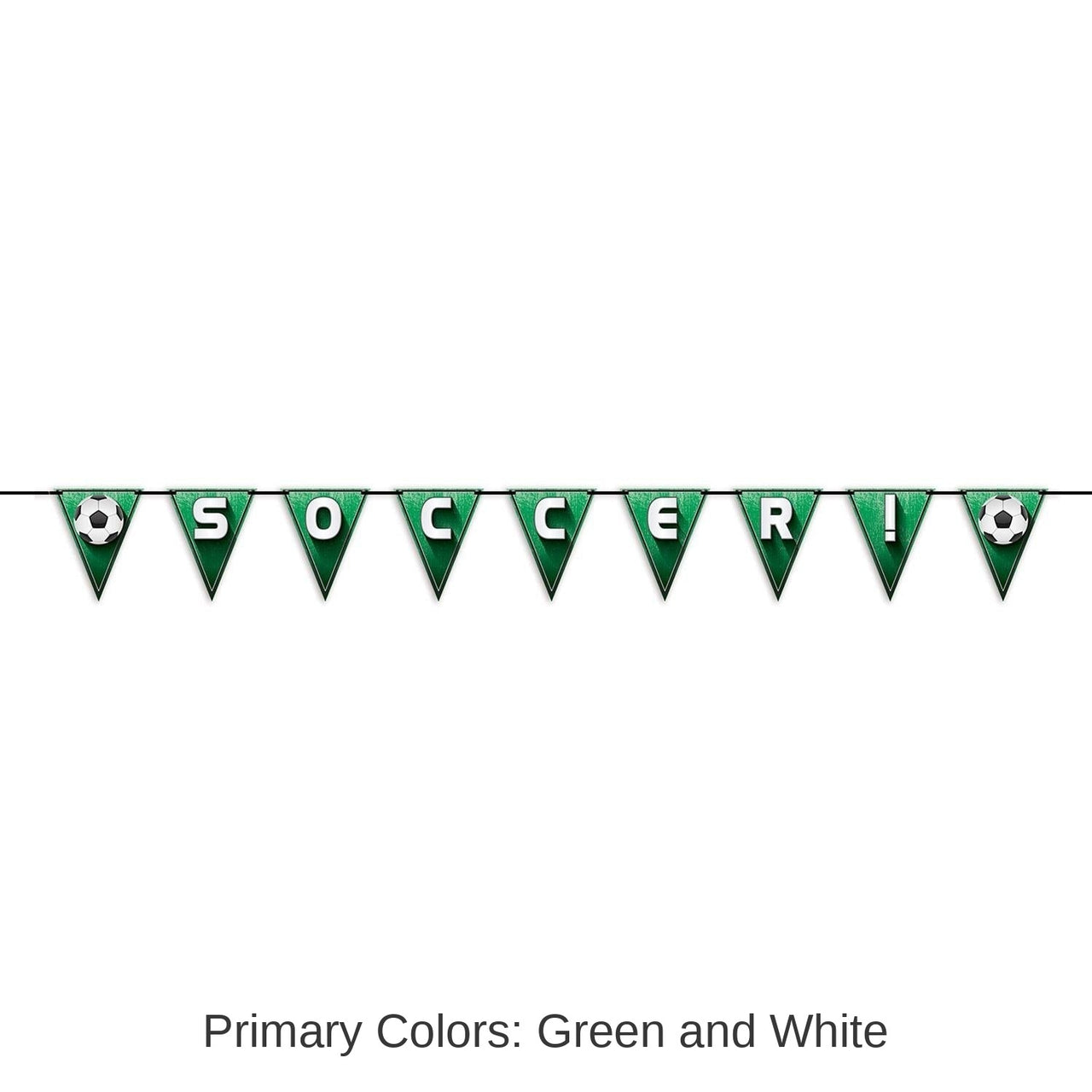 12 Pack Bulk Soccer!/Football Party Pennant Streamer