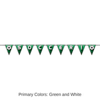 12 Pack Bulk Soccer!/Football Party Pennant Streamer