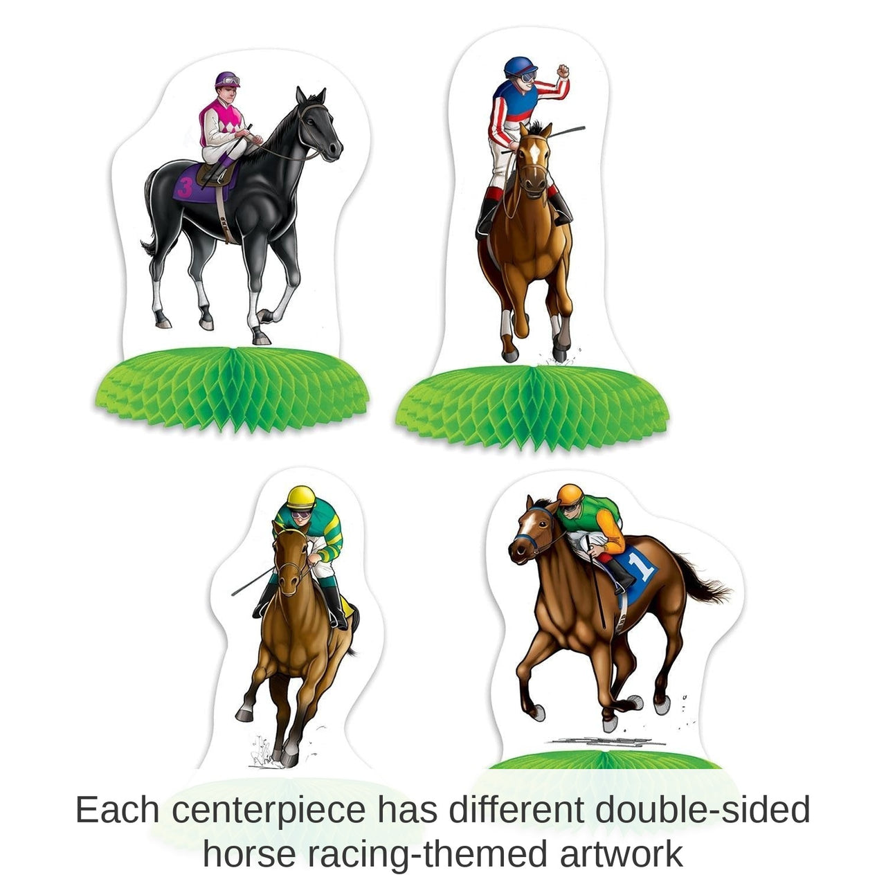 48 Pack Bulk Horse Racing Mini Party Centerpieces