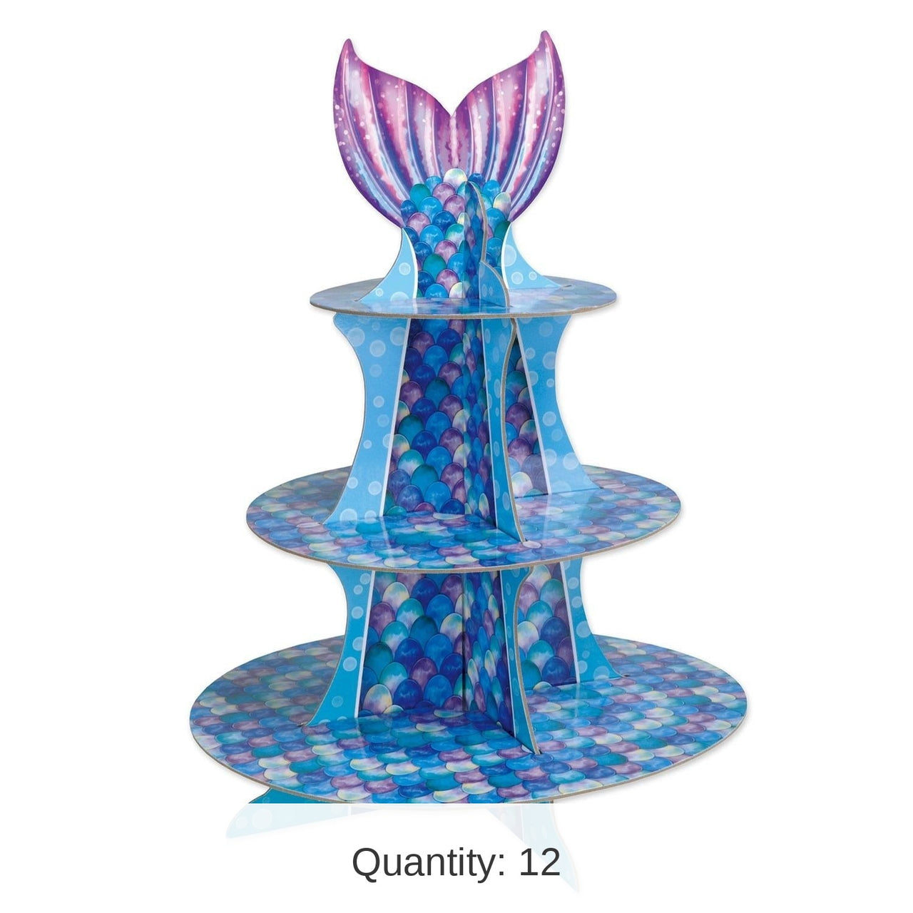 12 Pack Bulk Mermaid Party Cupcake Stand