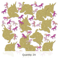 24 Pack Bulk Unicorn Deluxe Party Sparkle Confetti 0.5 oz per Pkg