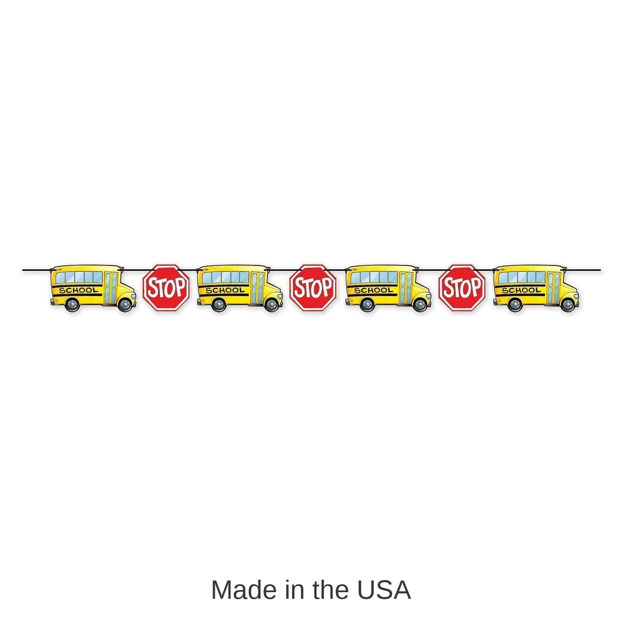 12 Pack Bulk School Bus Party Streamer