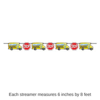 12 Pack Bulk School Bus Party Streamer