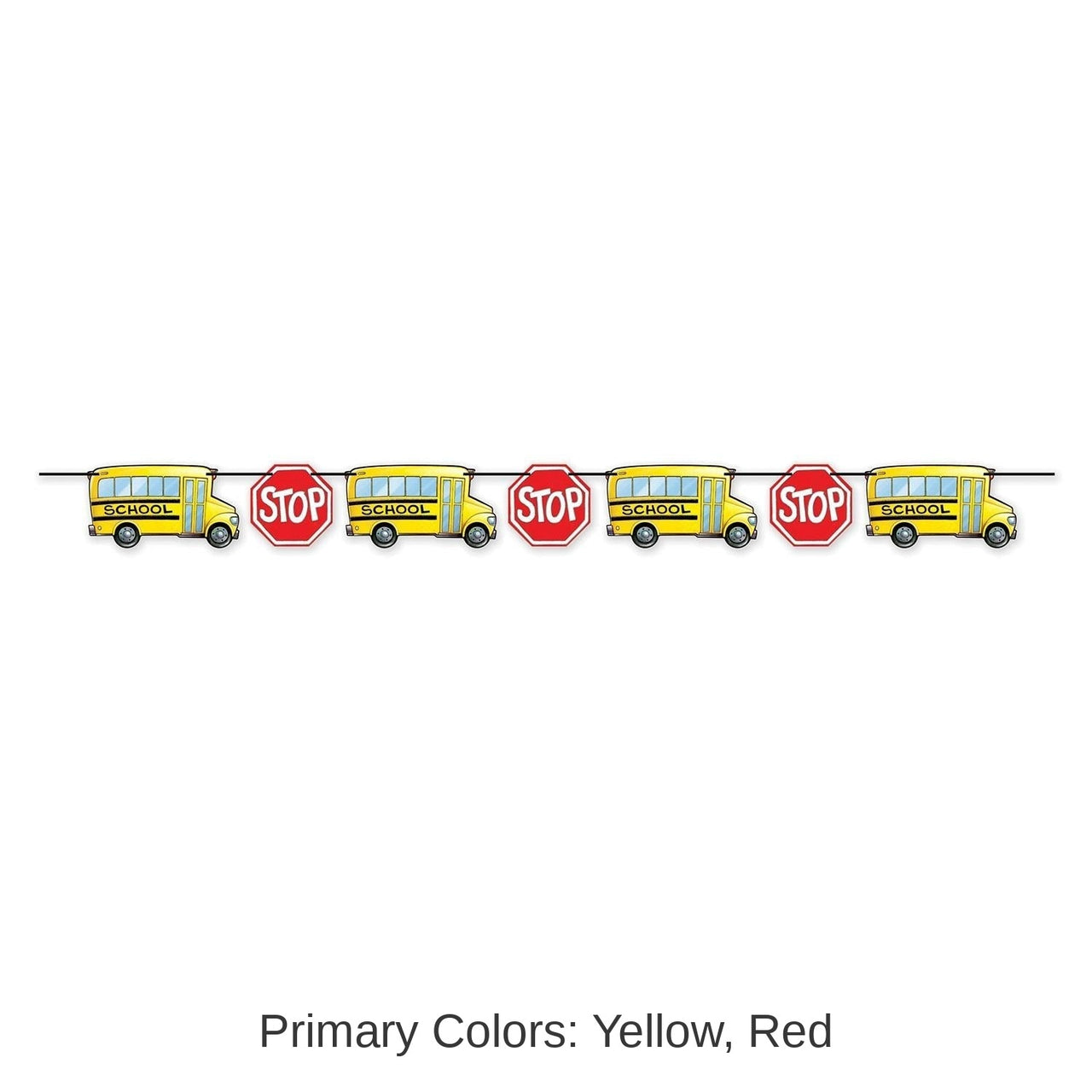 12 Pack Bulk School Bus Party Streamer