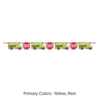 12 Pack Bulk School Bus Party Streamer