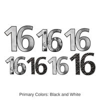 84 Piece Bulk 16th Birthday Party Foil Cutouts