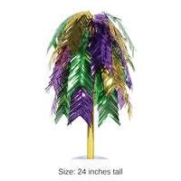 6 Pack Bulk Mardi Gras Metallic Cascade Centerpiece
