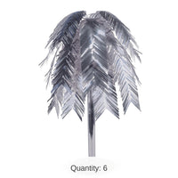 6 Pack Bulk Metallic Cascade Party Centerpiece - silver
