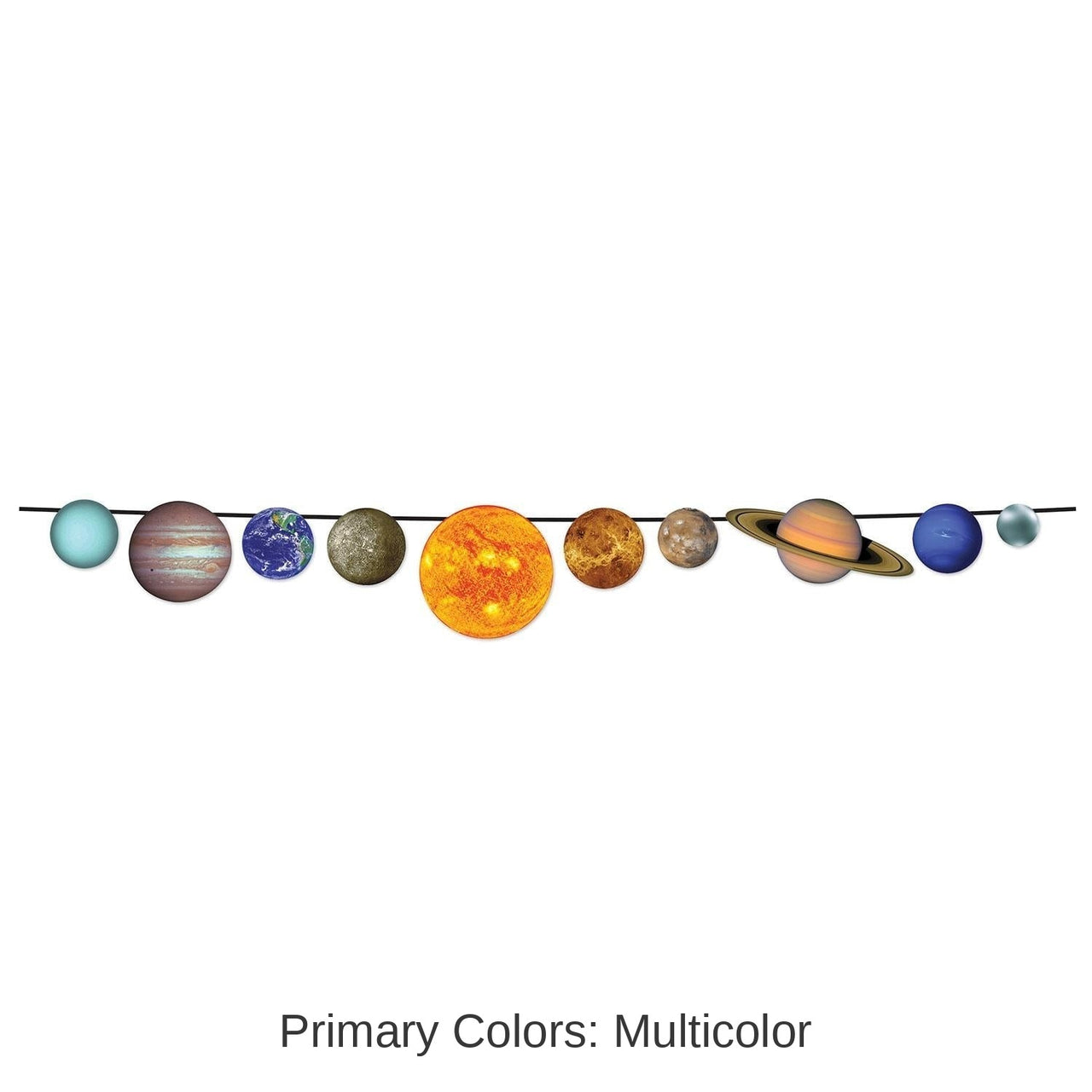 12 Pack Bulk Solar System Party Streamer