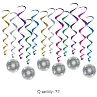 72 Pack Bulk Disco Ball Party Whirls