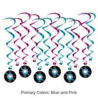 72 Pack Bulk Rock/Roll Record Party Whirls