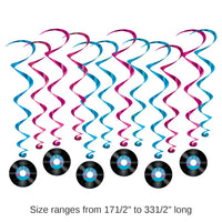 72 Pack Bulk Rock/Roll Record Party Whirls