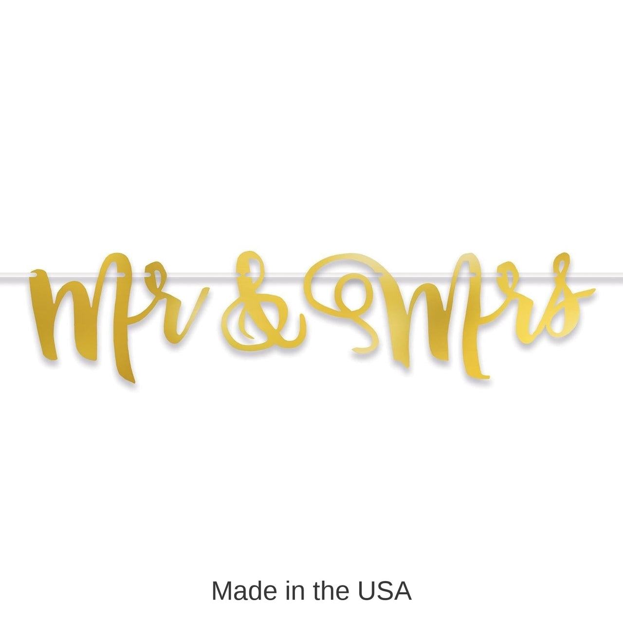 12 Pack Bulk Foil Mr/Mrs Wedding Party Streamer