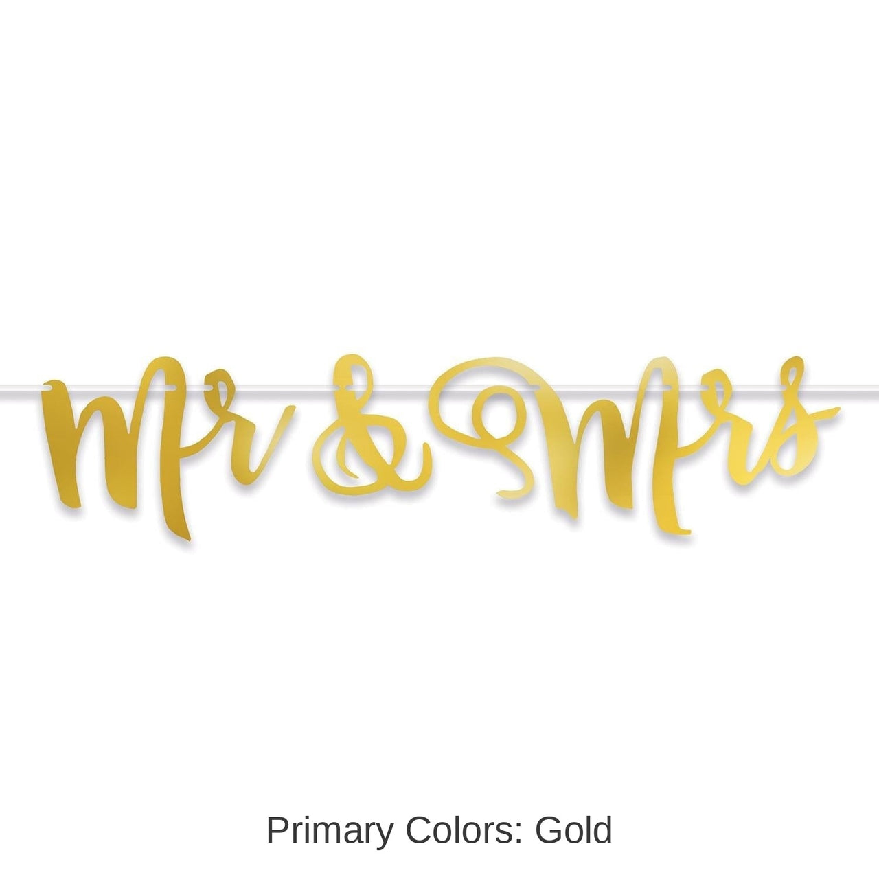 12 Pack Bulk Foil Mr/Mrs Wedding Party Streamer