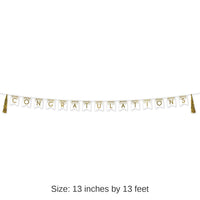 12 Pack Bulk Congratulations Party Tassel Streamer