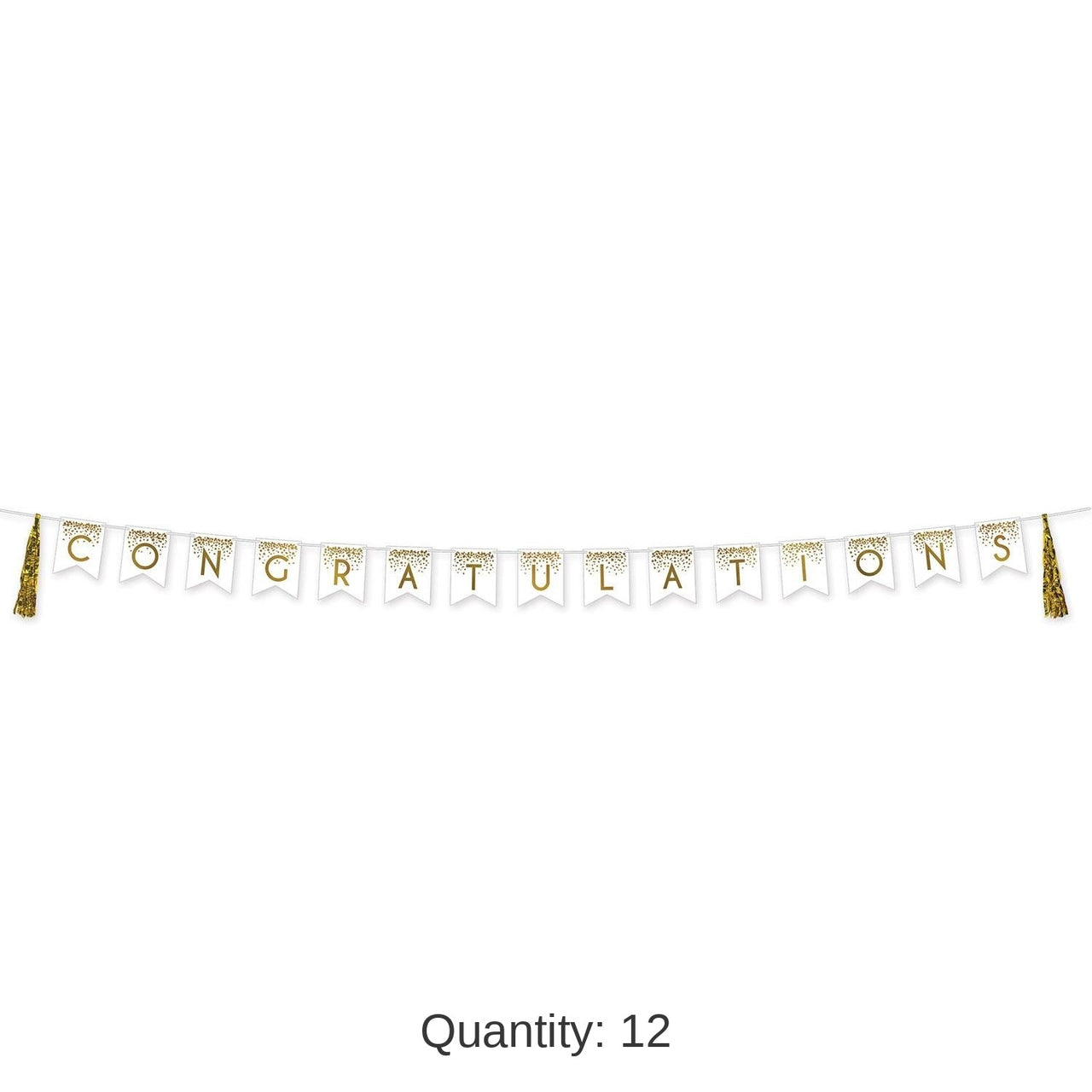 12 Pack Bulk Congratulations Party Tassel Streamer