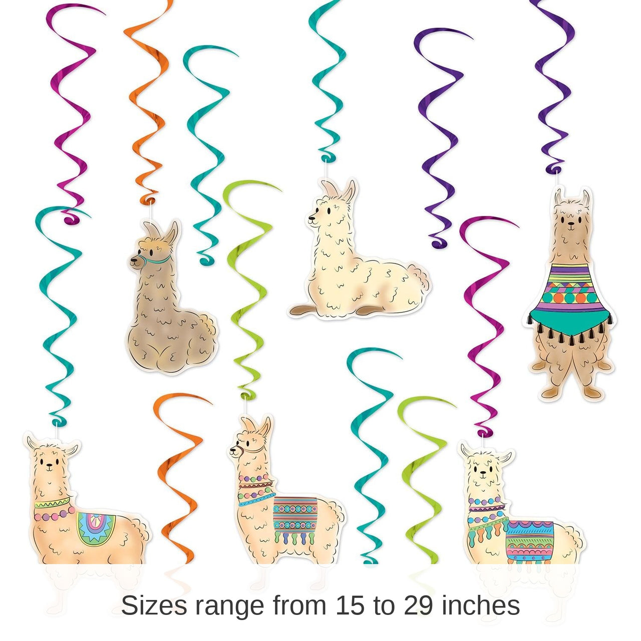72 Pack Bulk Llama Party Whirls