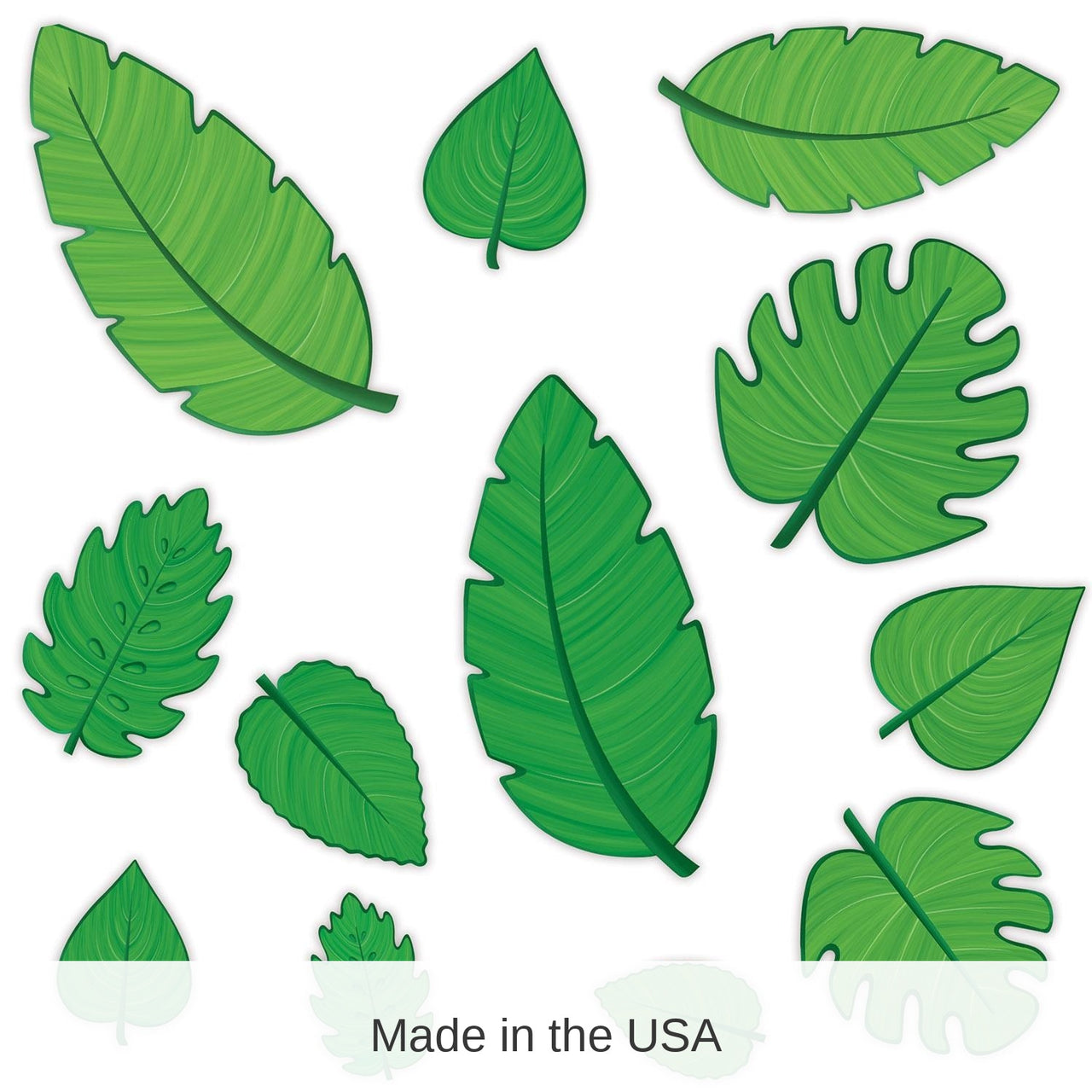 144 Pack Bulk Tropical Leaf Party Cutouts