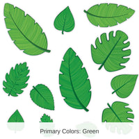 144 Pack Bulk Tropical Leaf Party Cutouts