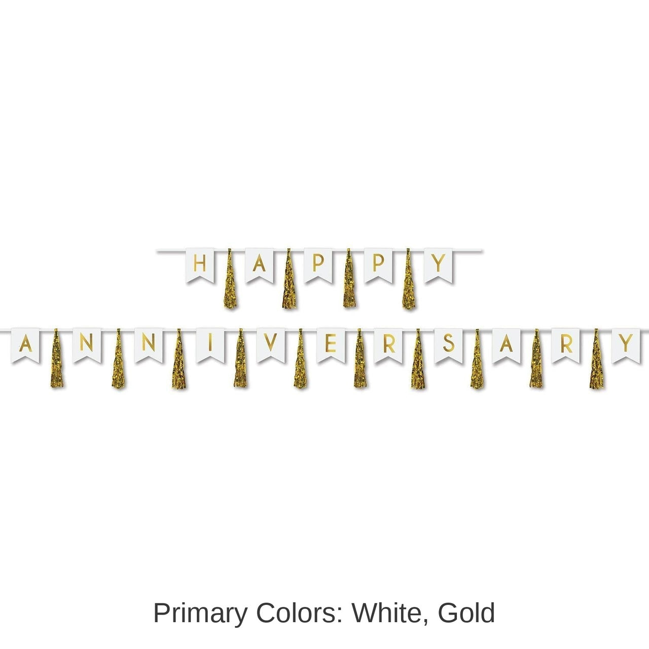 12 Pack Bulk Happy Anniversary Tassel Streamer