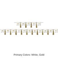 12 Pack Bulk Happy Anniversary Tassel Streamer