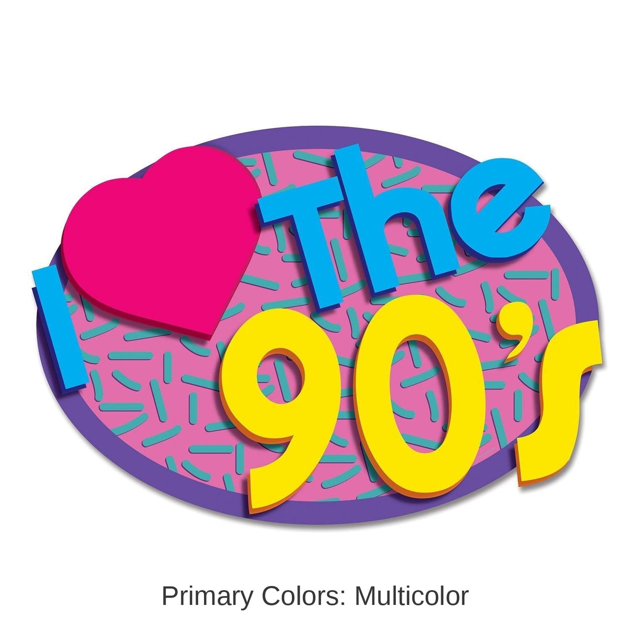 24 Pack Bulk I Love The 90's Party Cutouts