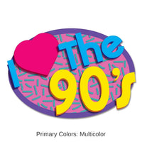24 Pack Bulk I Love The 90's Party Cutouts