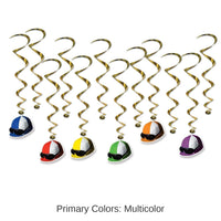 72 Pack Bulk Jockey Helmet Party Whirls