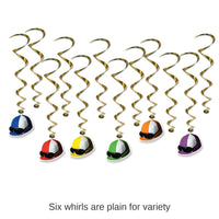 72 Pack Bulk Jockey Helmet Party Whirls