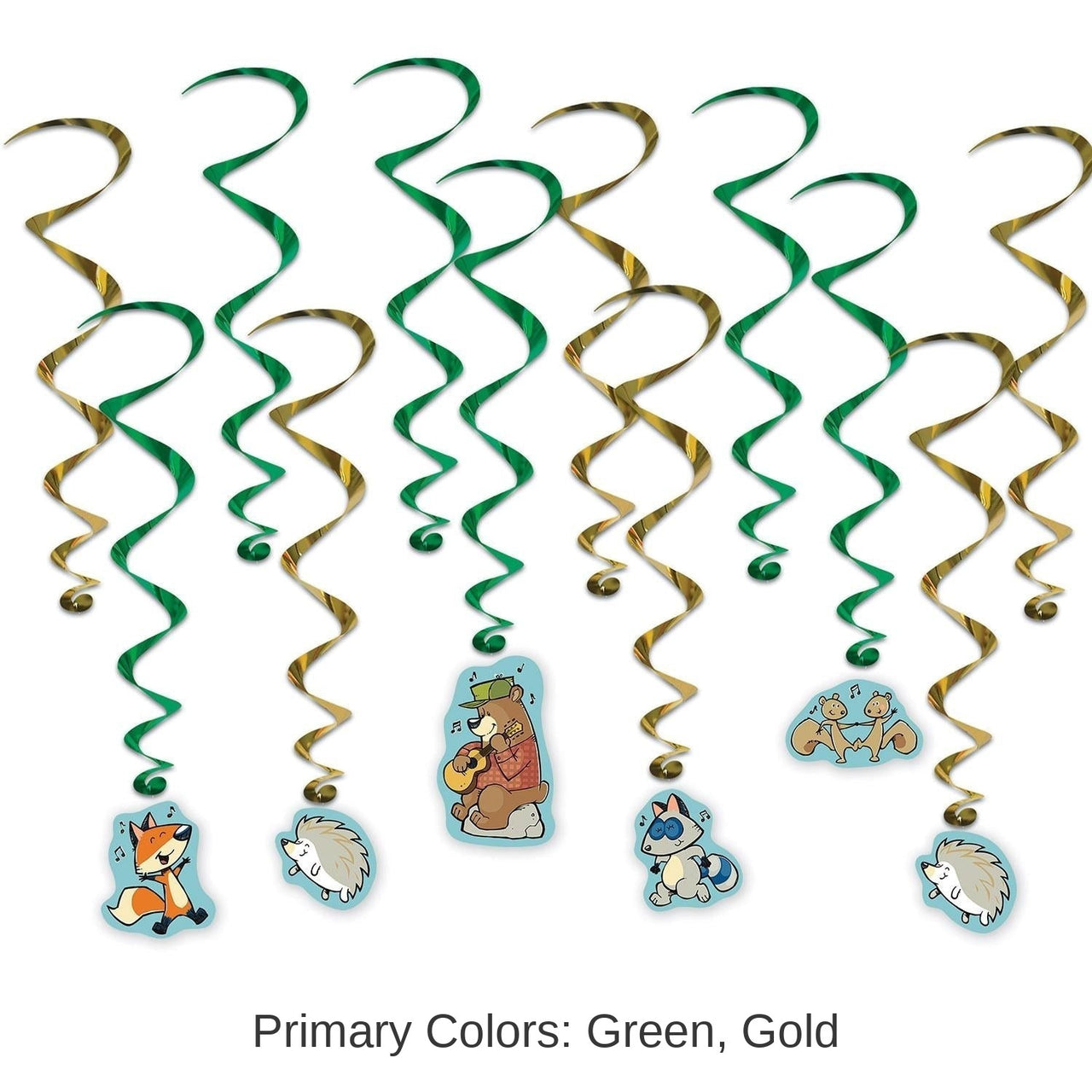 72 Pack Bulk Christmas Woodland Friends Whirls