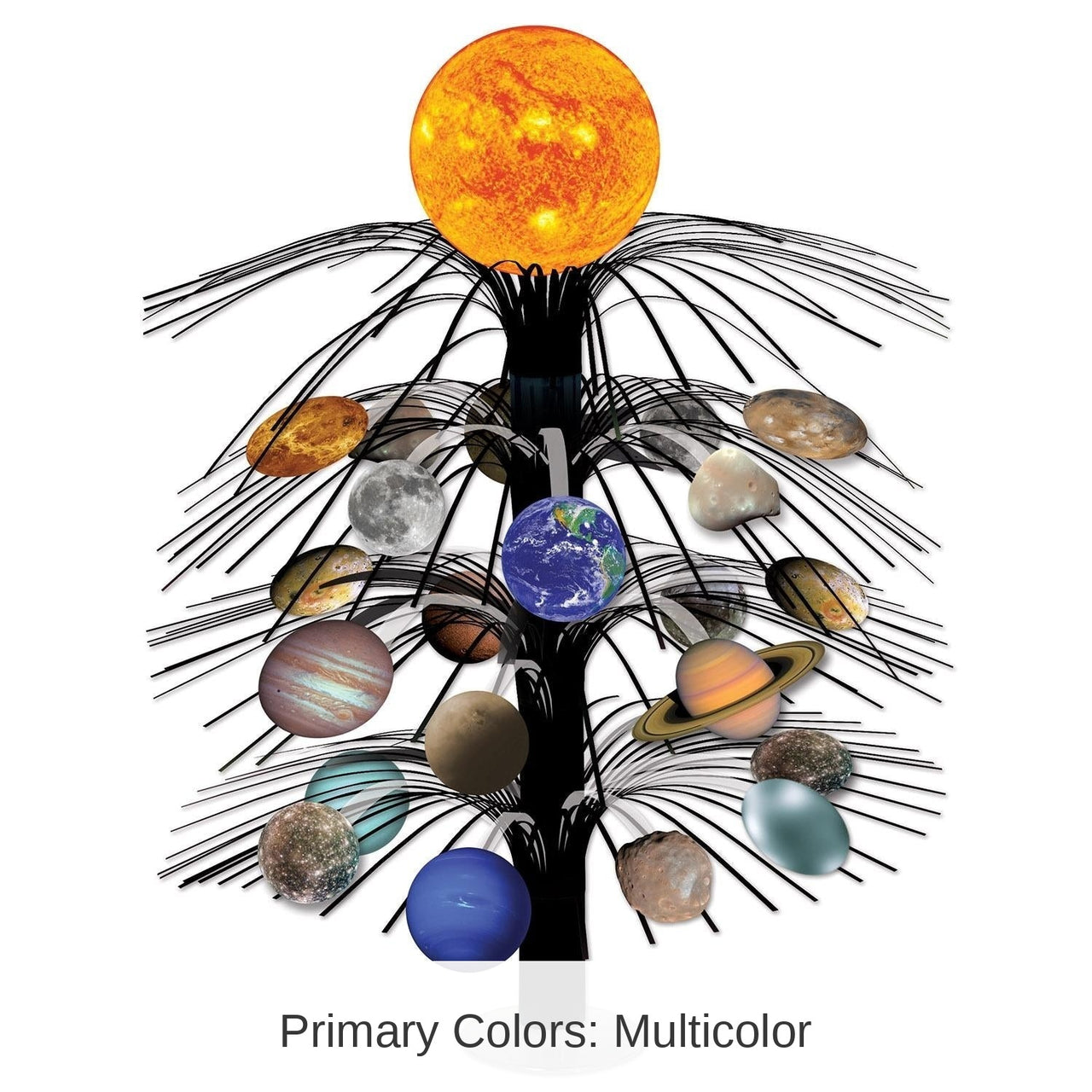 6 Pack Bulk Solar System Cascade Party Centerpiece