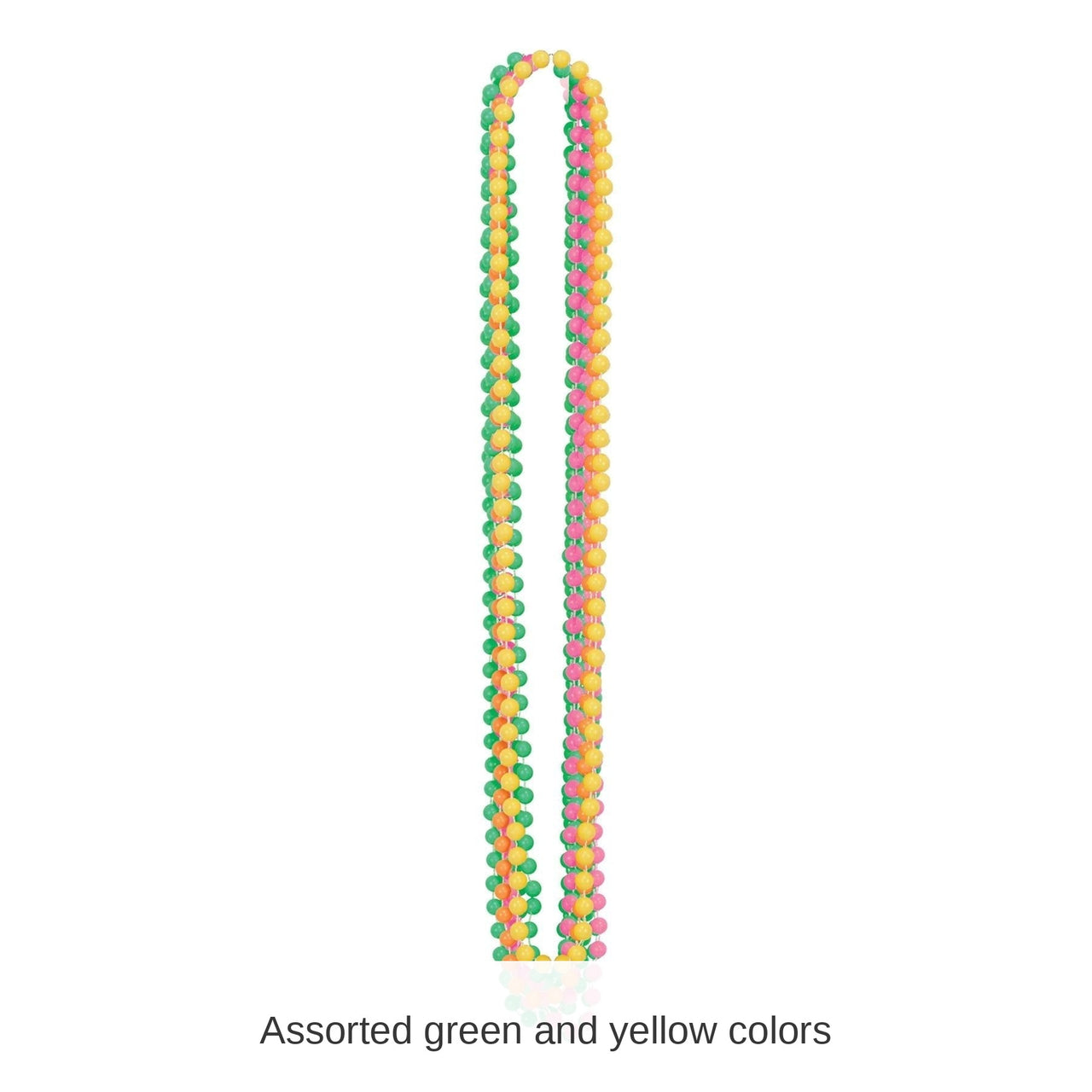 72 Pack Bulk Neon Party Bead Necklaces