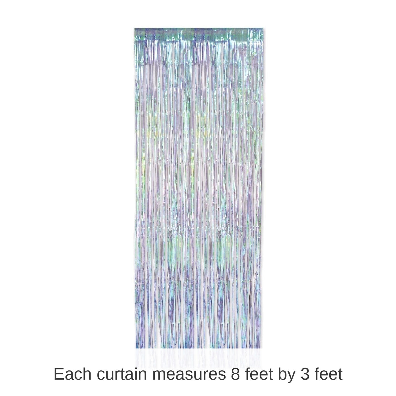 6 Pack Bulk 1-Ply Iridescent Party Fringe Curtain