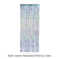 6 Pack Bulk 1-Ply Iridescent Party Fringe Curtain