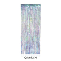 6 Pack Bulk 1-Ply Iridescent Party Fringe Curtain