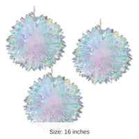 18 Pack Bulk Iridescent Party Fluff Balls