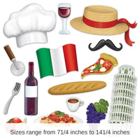 180 Piece Bulk Italian Party Photo Fun Signs