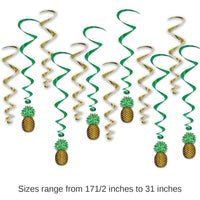 72 Pack Bulk Luau Party Pineapple Whirls