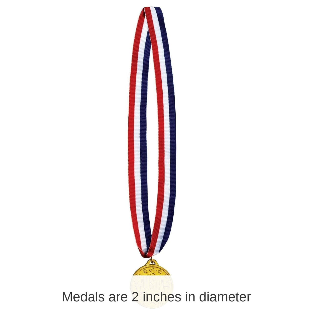 12 Pack Bulk USA Medal with Ribbon