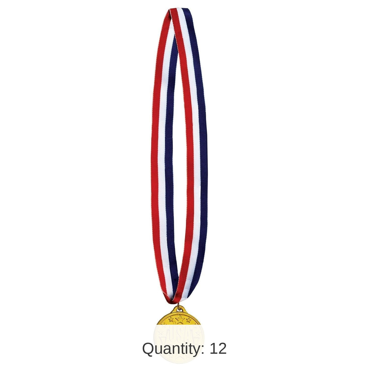 12 Pack Bulk USA Medal with Ribbon