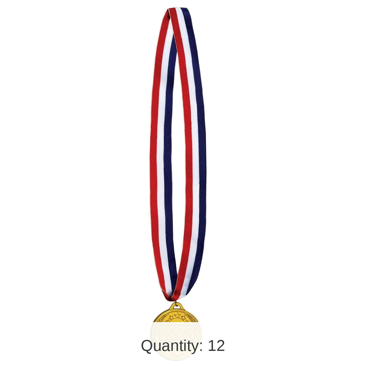 12 Pack Bulk Champion Medal with Ribbon
