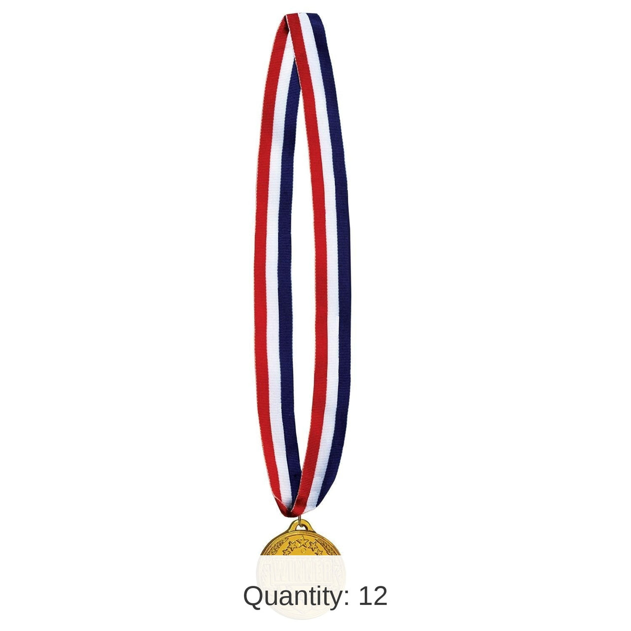 12 Pack Bulk Winner Medal with Ribbon