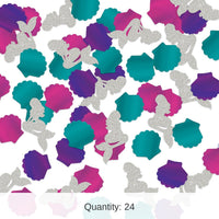 24 Pack Bulk Mermaid Deluxe Party Sparkle Confetti 0.5 oz per Pkg