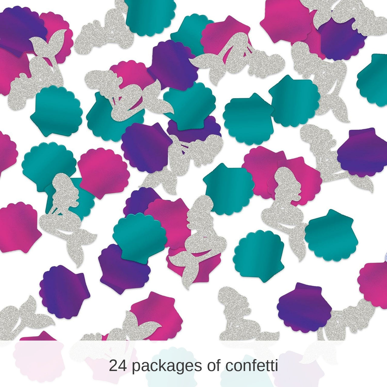 24 Pack Bulk Mermaid Deluxe Party Sparkle Confetti 0.5 oz per Pkg