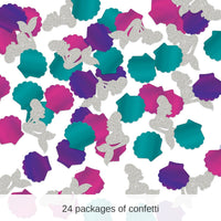 24 Pack Bulk Mermaid Deluxe Party Sparkle Confetti 0.5 oz per Pkg