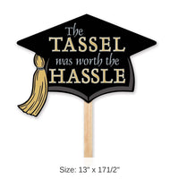 6 Pack Bulk Grad Cap Graduation Party Yard Sign